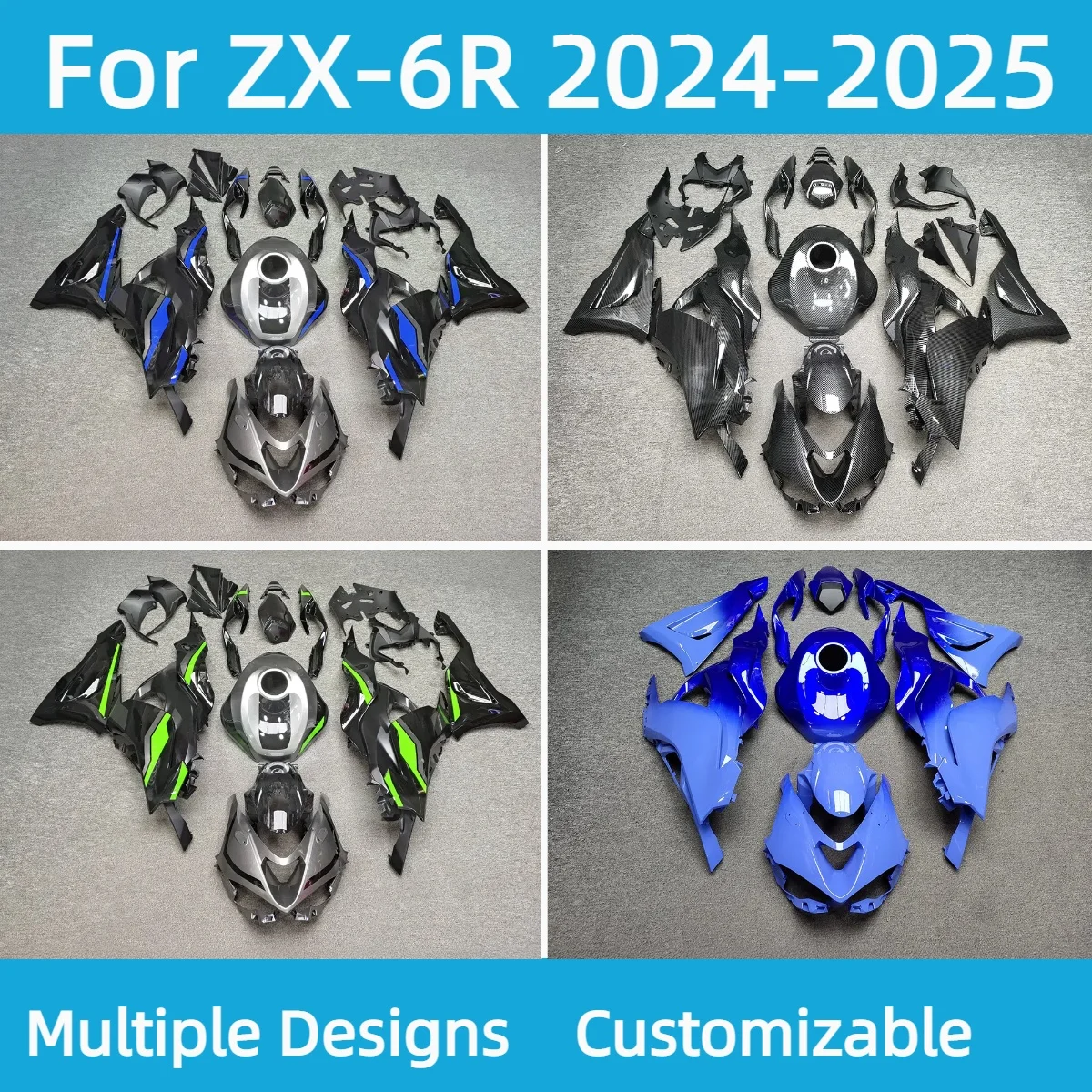 

Для Kawasaki ZX6R 2024 2025 Hot Style Prime комплект обтекателей для мотоцикла ZX 6R 24 25 послепродажные обтекатели из углеродного волокна
