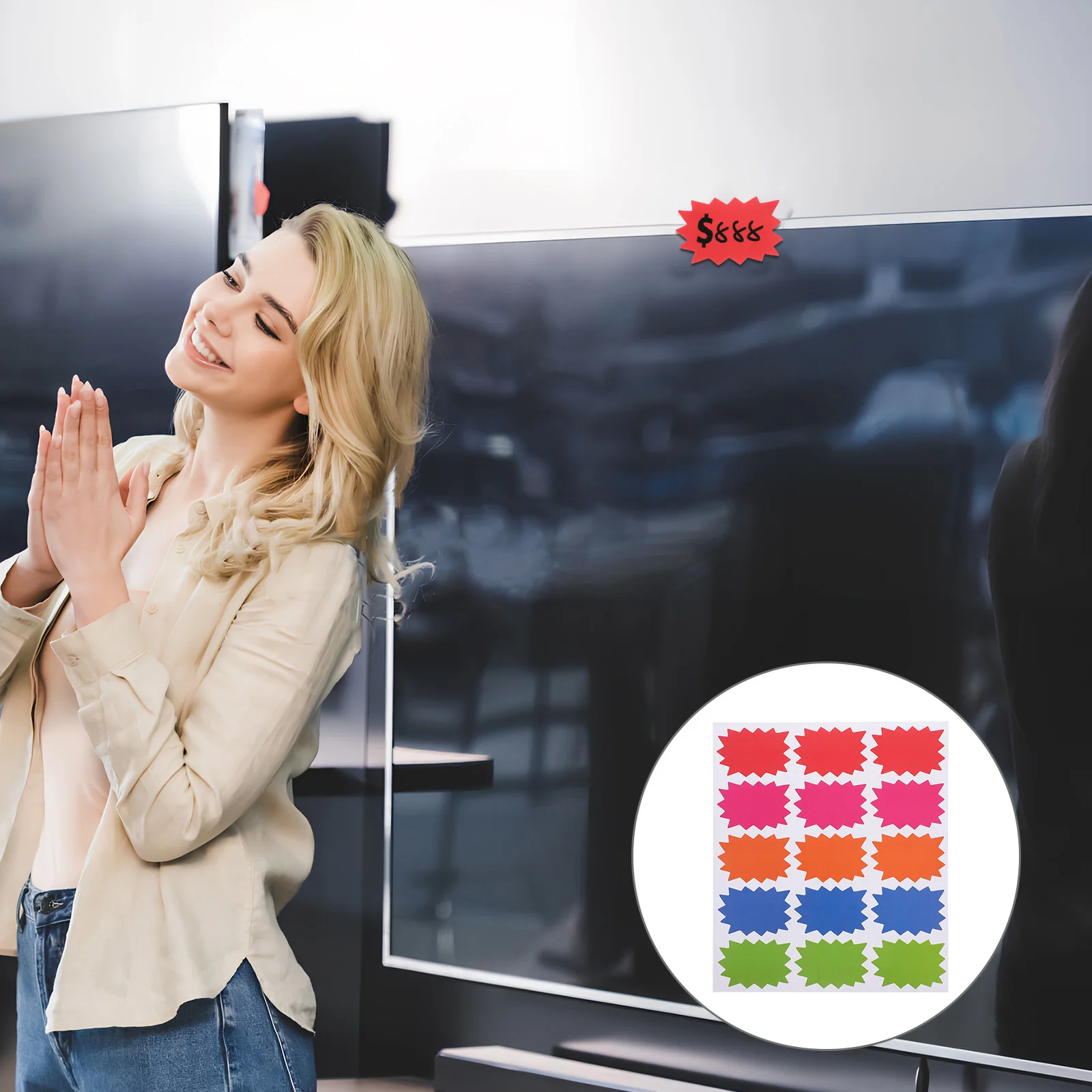 

10 листов самоклеящихся ценников, записываемые наклейки для гаража, распродажа во дворе, ценные этикетки для розничного магазина, бирки с ценами, 15 этикеток на