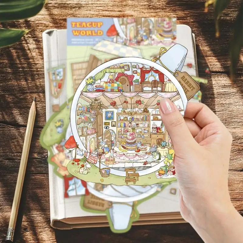 

Miniature Scene PET Sticker For Journal Album Laptop Scrapbooking Decoration