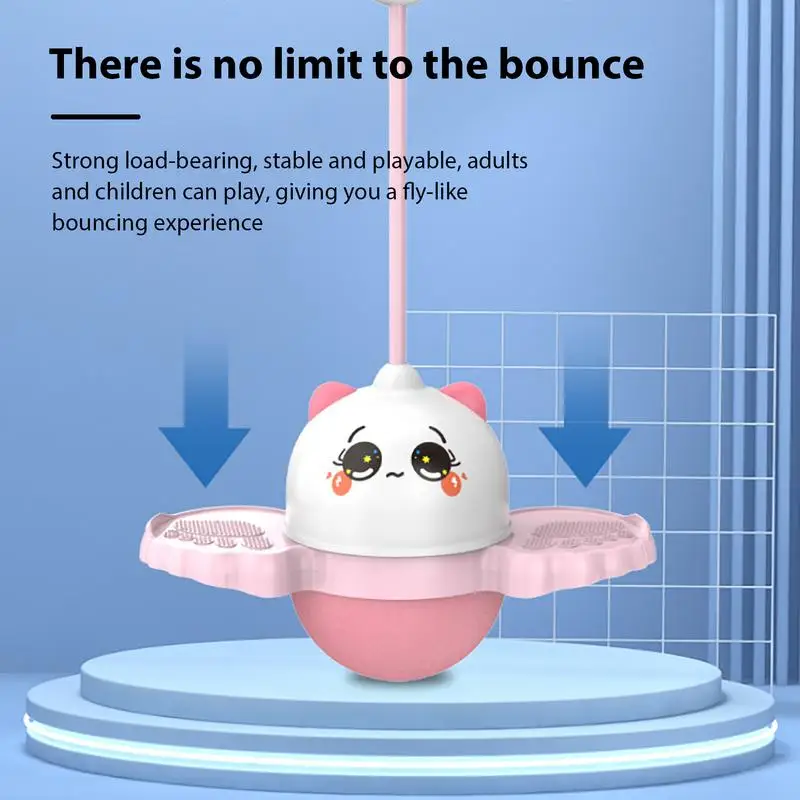 Pogo Sticks Cute Animal Theme Pogo Ball Anti-Slip Jumping Toy With Easy Grip Handle Balance Board Bouncing Ball For Kids Todlers