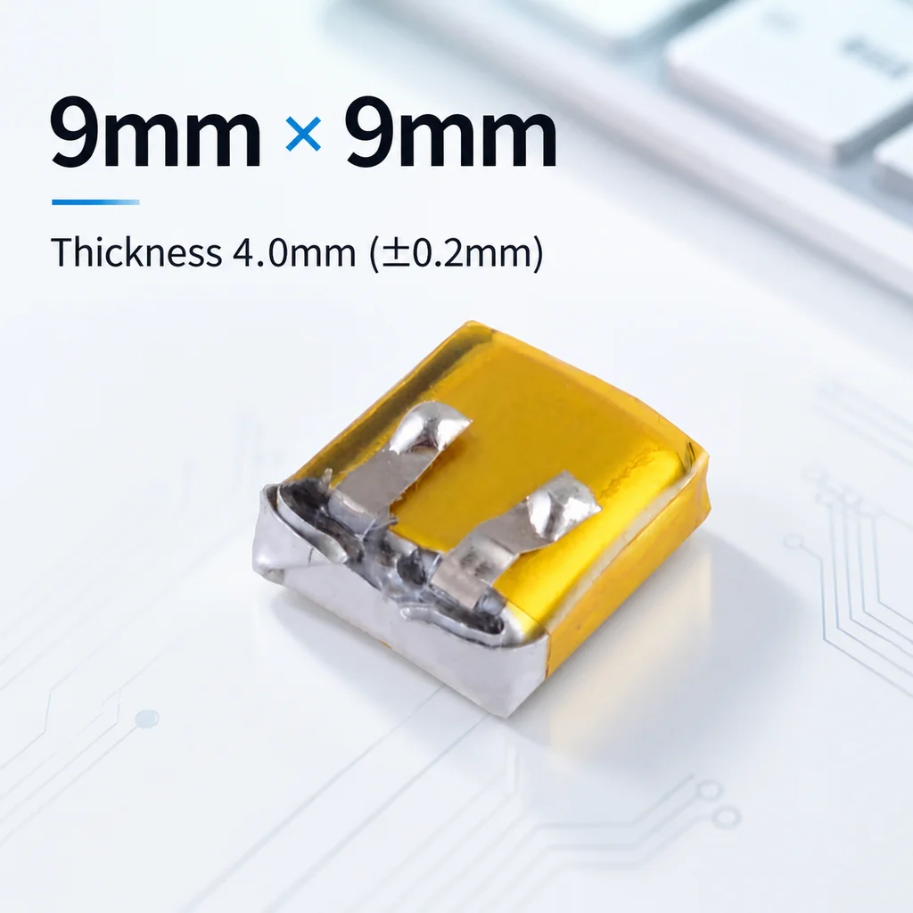2PCS 400909 401010 30mAh 3.7V Lithium Polymer Battery Replacement for LP40 Wireless Bluetooth Headset