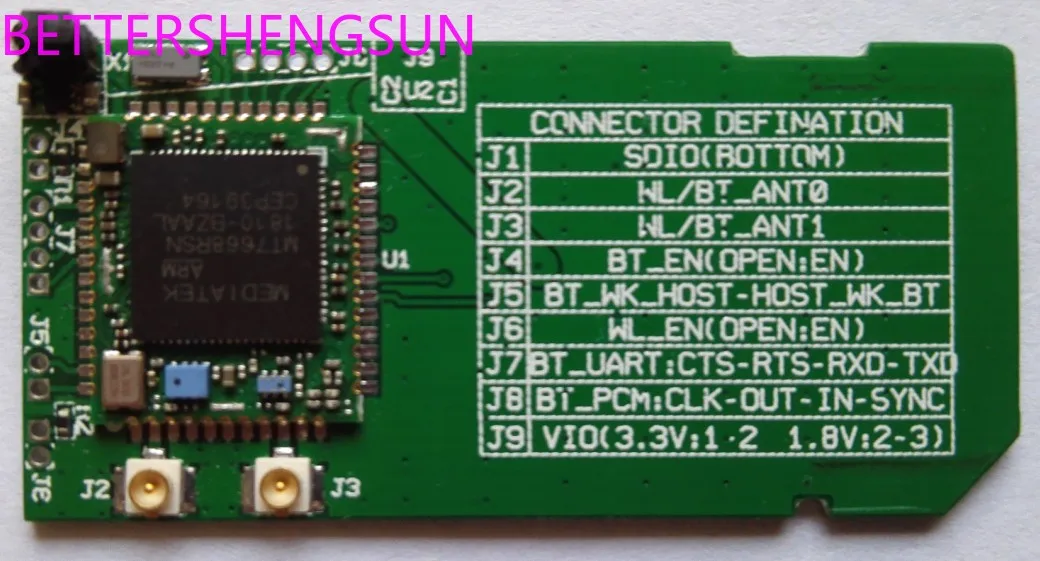 

2.4G/5G dual frequency AC 2x2 SDIO WIFI Bluetooth combo wireless network card EVB MT7668