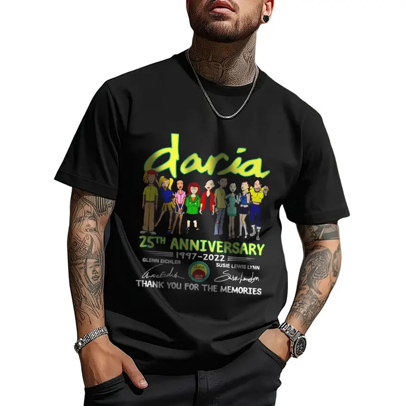 Daria The Series Graphic T‑Shirt 90s Retro Cartoon Sick Sad World Print Tees Unisex Short Sleeve Streetwear Casual Tops Fan Gift