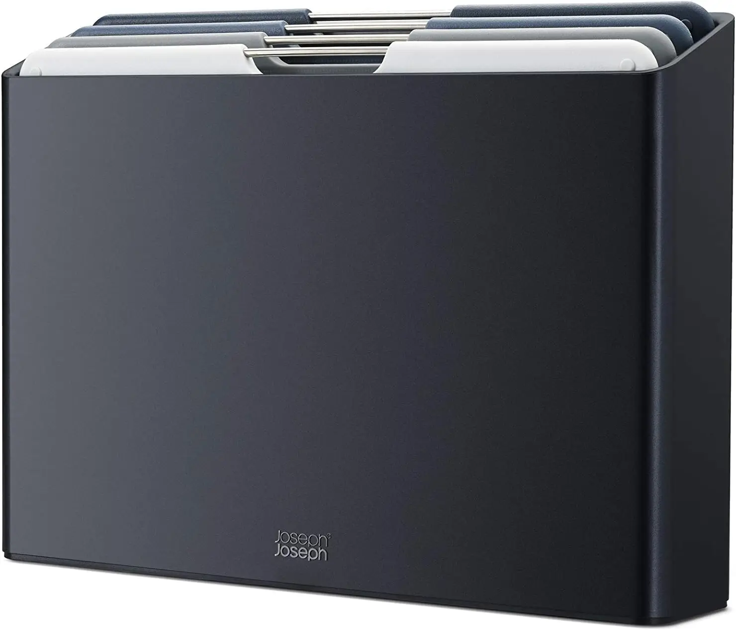 

4-Piece Color-Coded Cutting Board Set with Slim Storage Case, Non-Slip & Dishwasher Safe