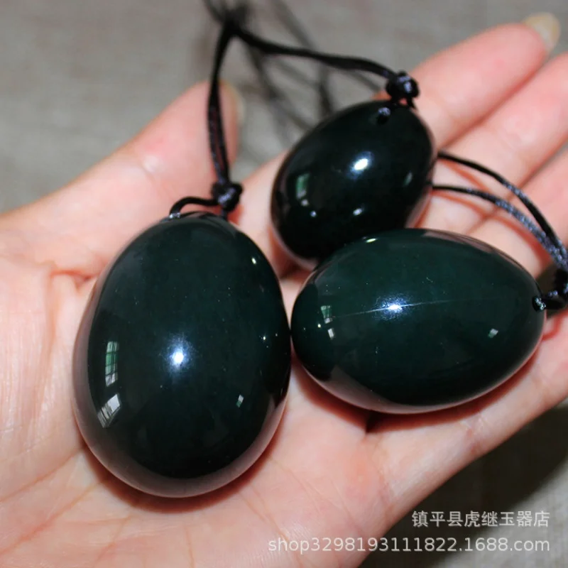 Imagem -02 - Hetian Jade Gray Trabalho para Meninas Jade Egg Exercício Muscular Inferior Dedo da Menina Lavagem das Mãos Privada Trabalho do Imperador da Polpa