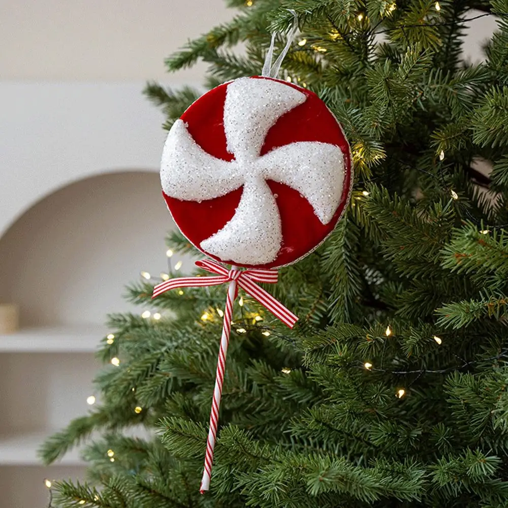 

Red&white Christmas Lollipop Decorations Foam Cupcake Christmas Tree Embellishment Scene Making Cartoon Candy Cane