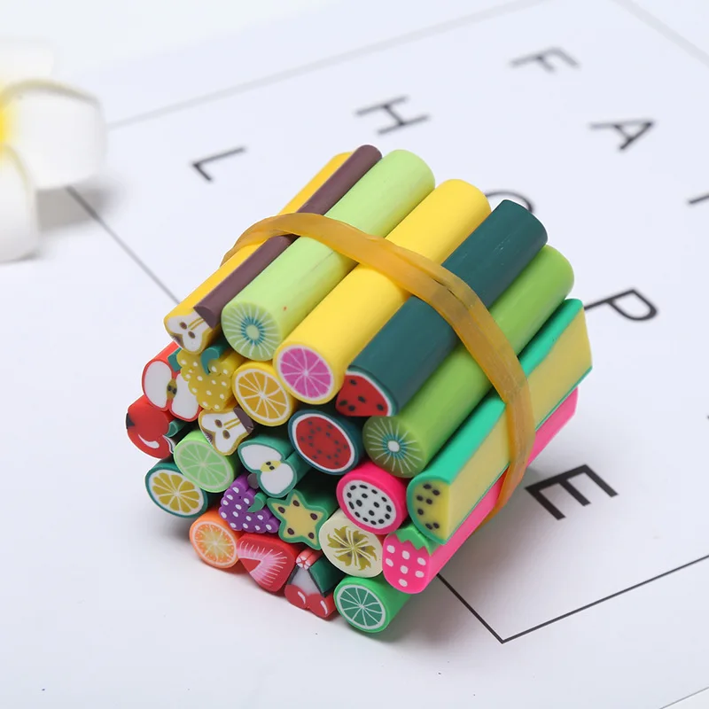 تعزيز مزيج تصاميم مسمار الفن ملصق 100pcs قصب ملصقات تزيين الفاكهة والزهرة قطع