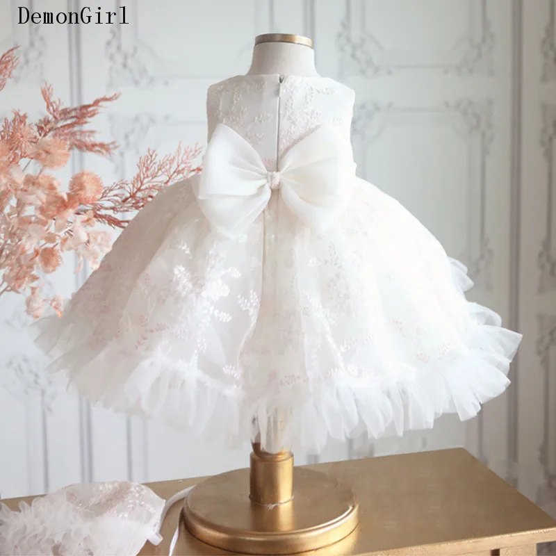 Beige Kleine Prinzessin Kleid Spitze Blumen Puffy Erste Kommunion Kleid Blumen Mädchen Kleider Nette Kinder Mädchen Kleid Erste Kleid