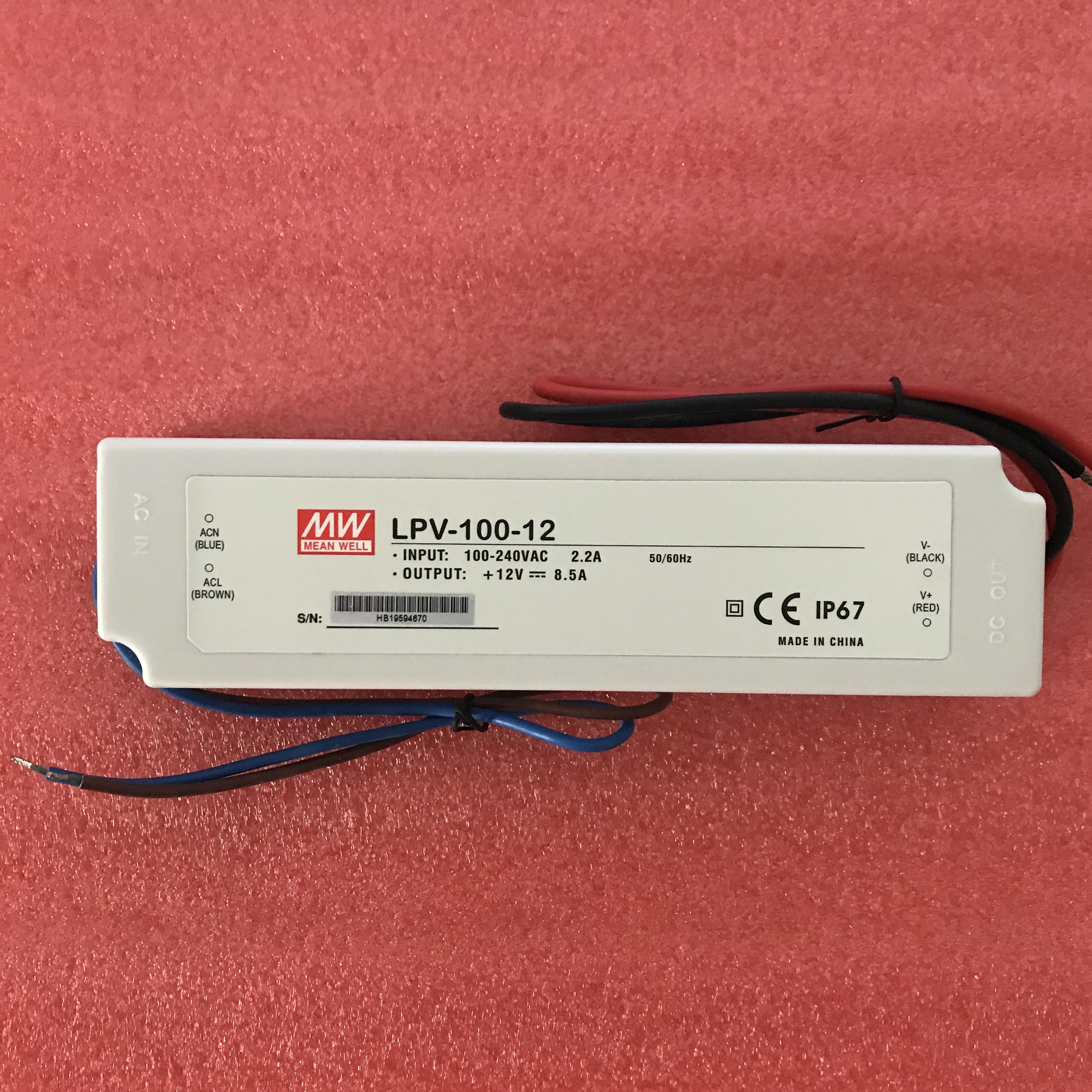 MEAN WELL LPV-100 LPV-100-5 LPV-100-12 LPV-100-24 Single Output Switching Power Supply LPV-100 5V 12V 24V