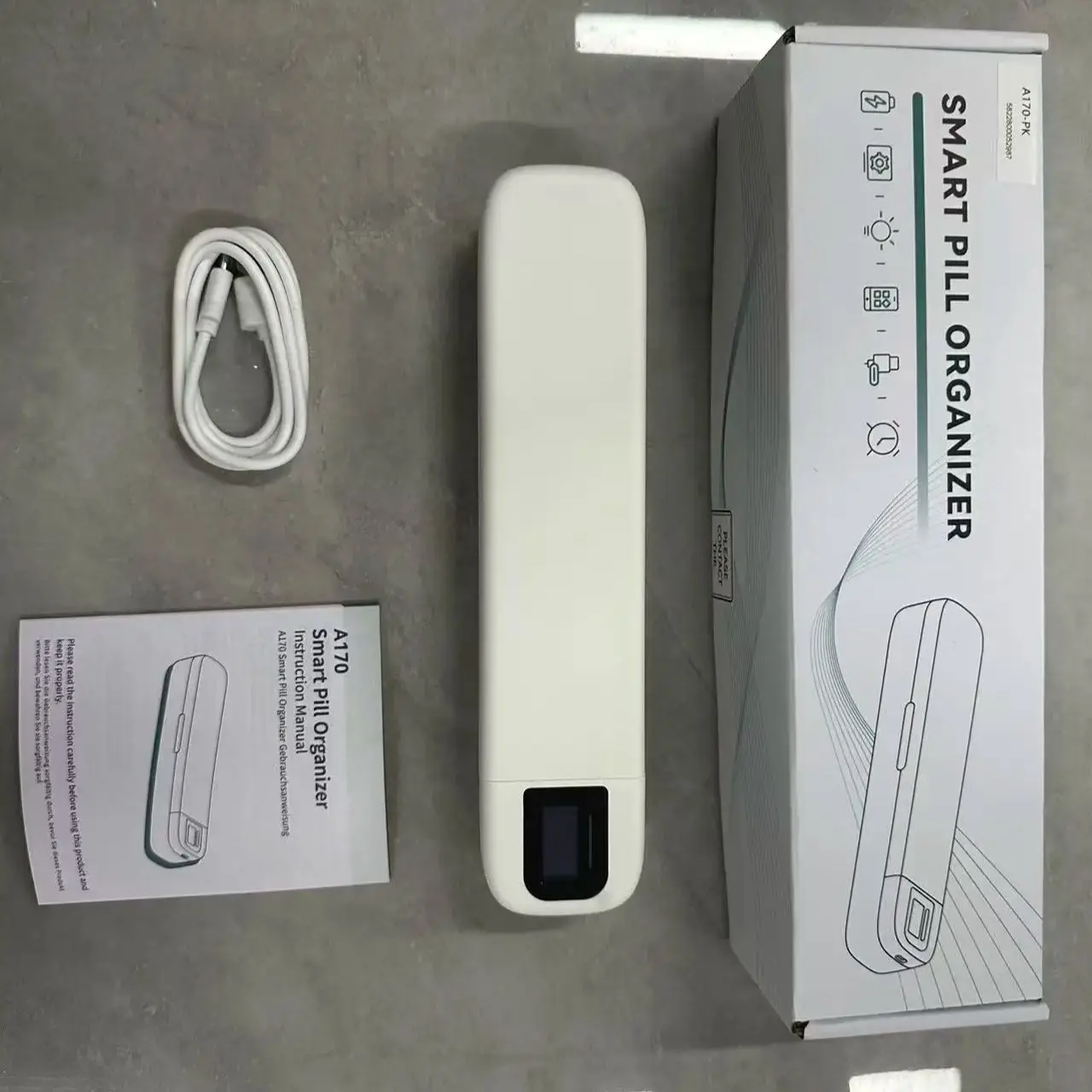 

Умная коробка для таблеток, автоматический диспенсер для таблеток с Bluetooth и 4 сигнализаторами, умная коробка для таблеток для пожилых людей