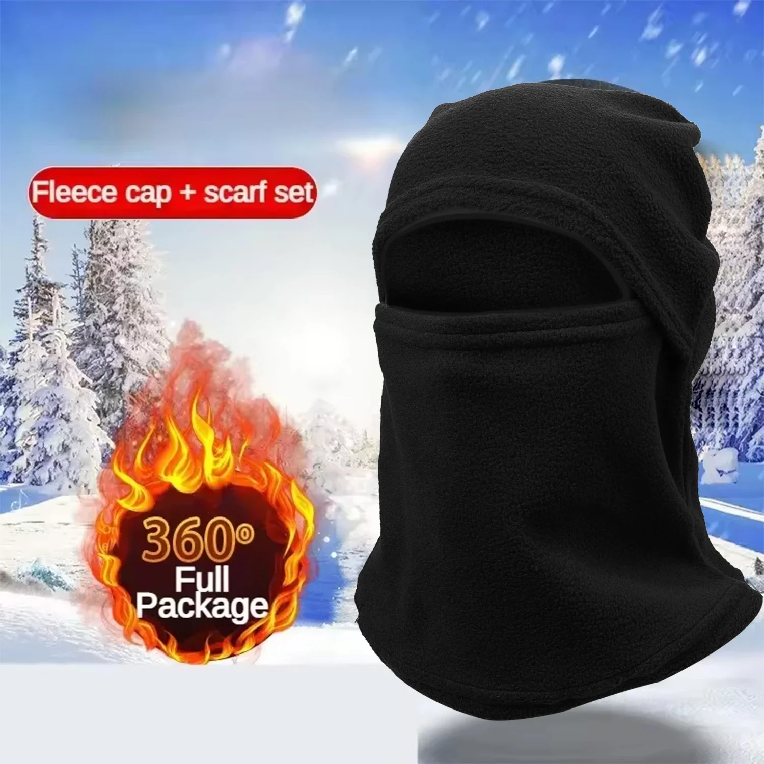 Motorcycle Winter Balaclava Hat Outdoor Knitted Full Beanies Cycling Skiing Sports Hood Caps Keep Warm Unisex Racing Fleece Hats