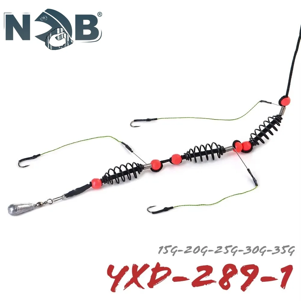 NGB 1PC Fishing Artificial Lure Bait Cage Feeder Carp Fishing With Sinker Swivel With Line Hooks For Fishing Tackle