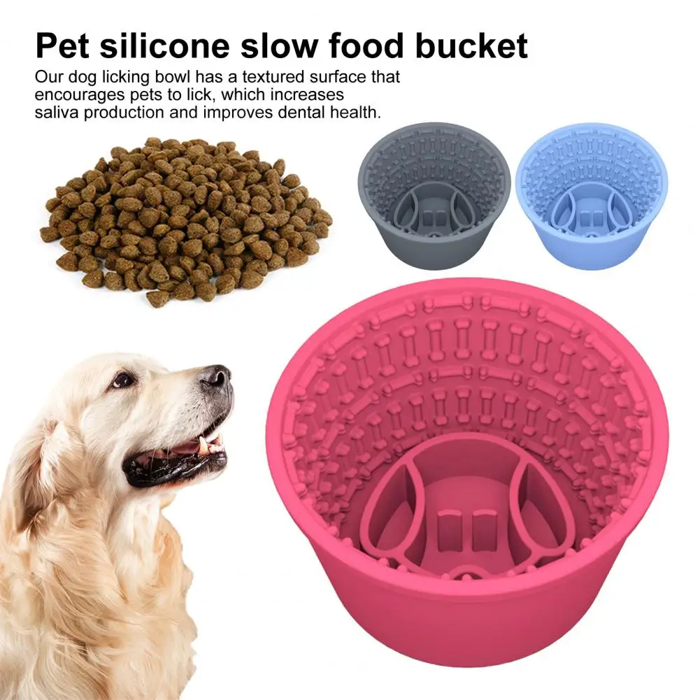 Dog Slow Feeder,Silicone Lick Bowl,Dog Licking Mat Treat Dispenser,Anti-Choking Pet Slow Eating Bowl,for Small Medium Large Dogs