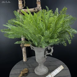 SunMade INS Feather Fir Grass Plastic Artificial Plants Home Wedding Decoration Garden Decor Plantas Artificiales Fake Leaves