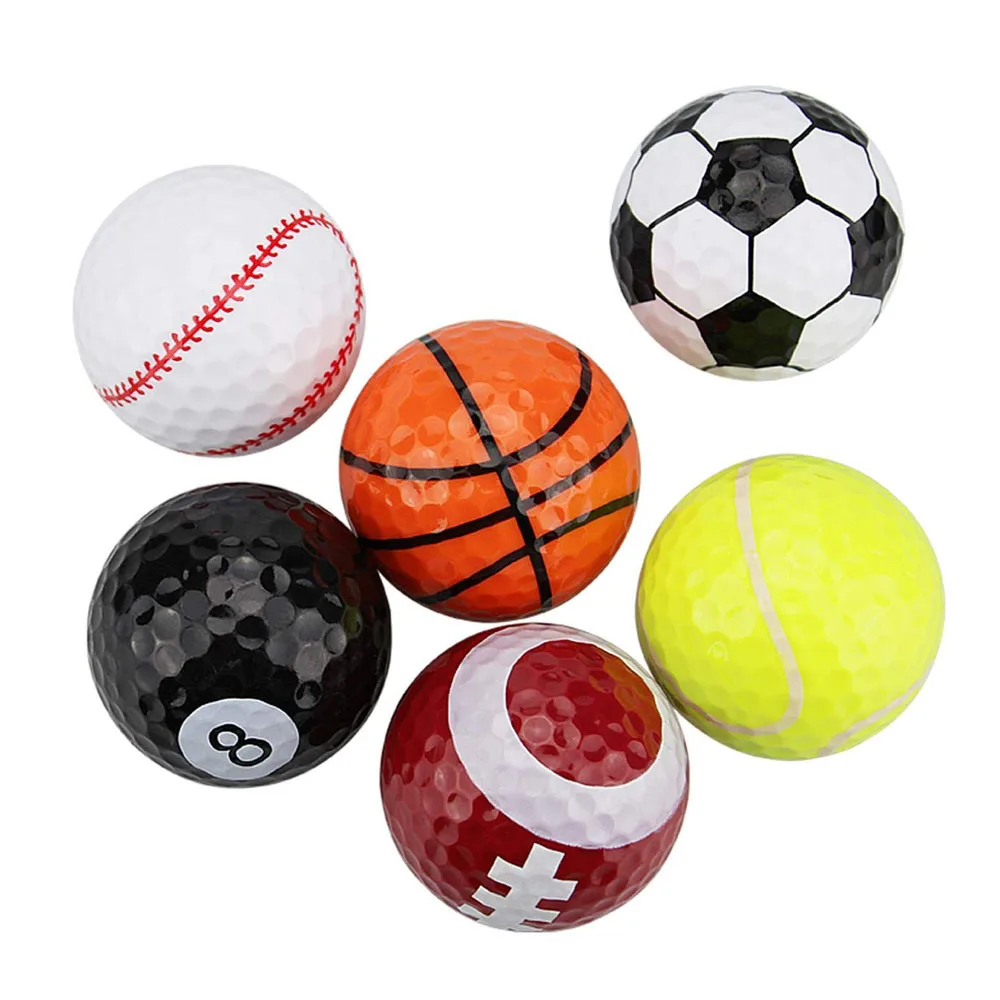 1Pcs Double-Layer Cartoon Golf Practice Balls,Limited Flight - Soft Golf Balls for Driving Range, Swing Practice, Home Use