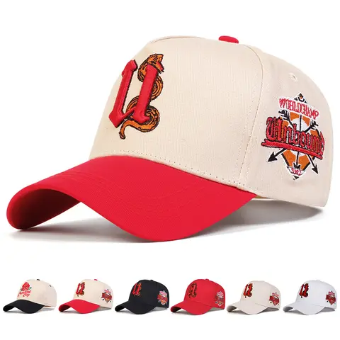 Unisex U Letter Snake Embroidery Baseball Caps Spring and Autumn Outdoor Adjustable Casual Hats Hip Hop Hat Sunscreen Hat