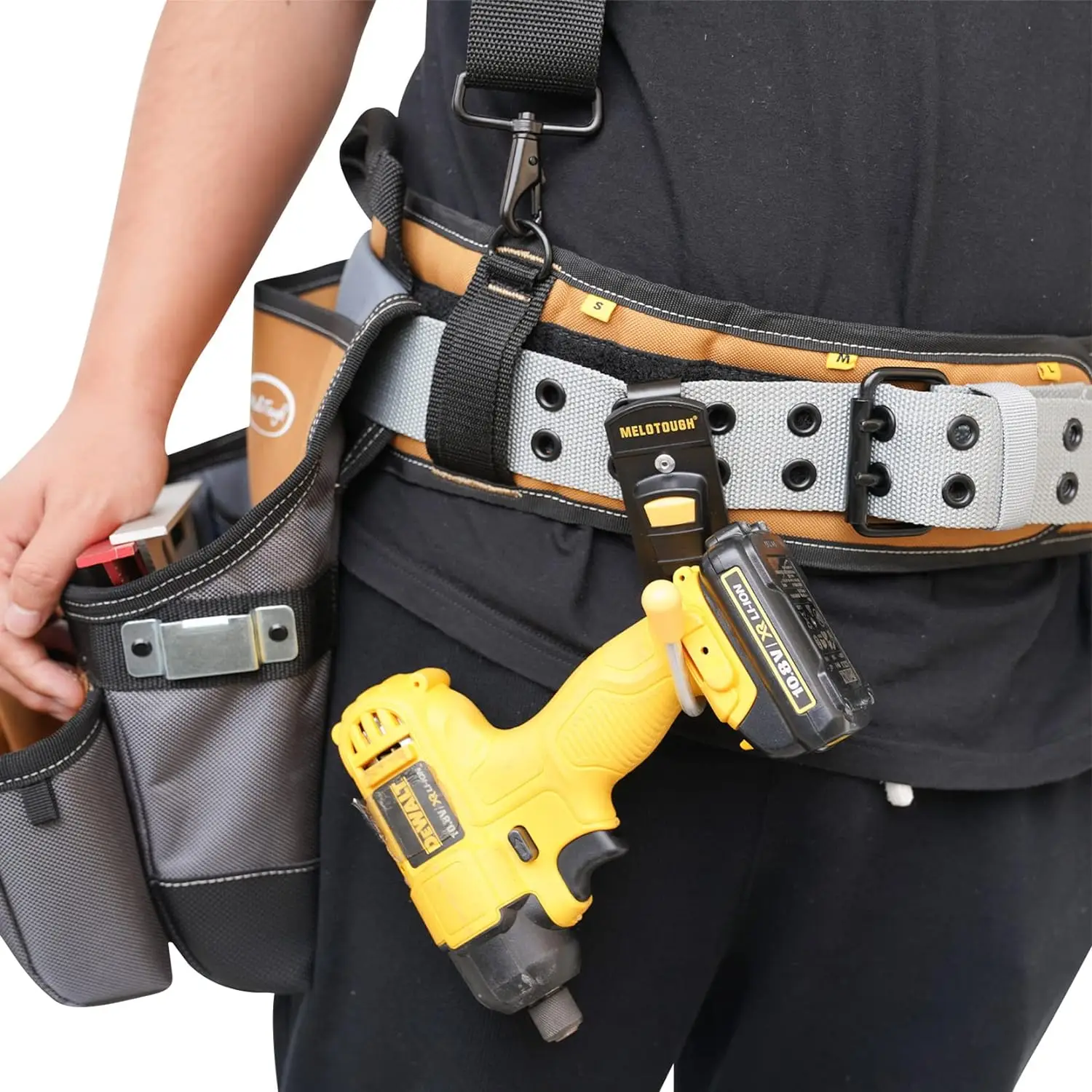 MELOTOUGH Tool Belt Hook Tool Holster Cordless Drill Holster with Metal Clip