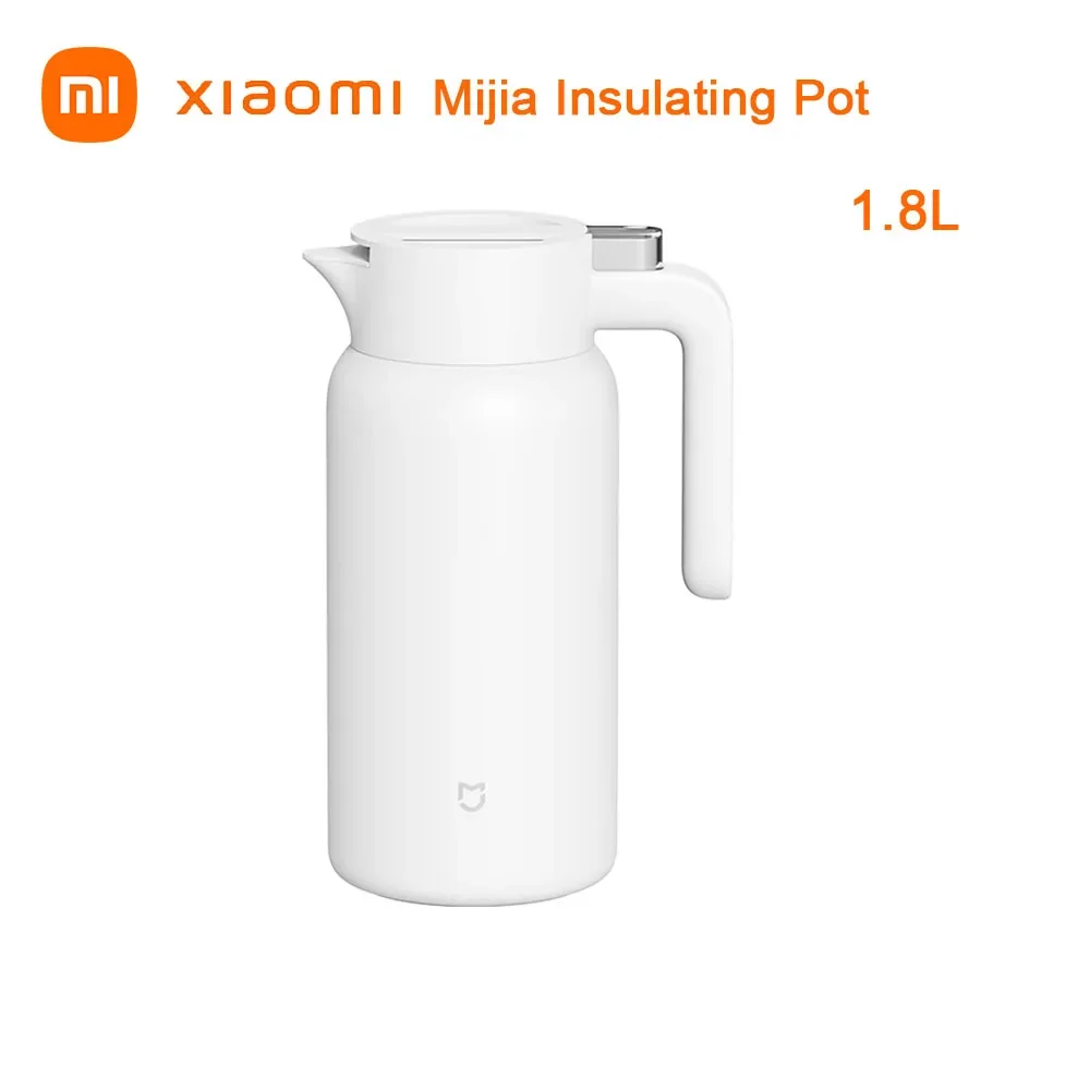 Original Xiaomi Mijia Thermos Kettle 1.8L Large Capacity Long-Lasting Cups Lock Cold 316L Stainless Steel Inner Liner Home Baby