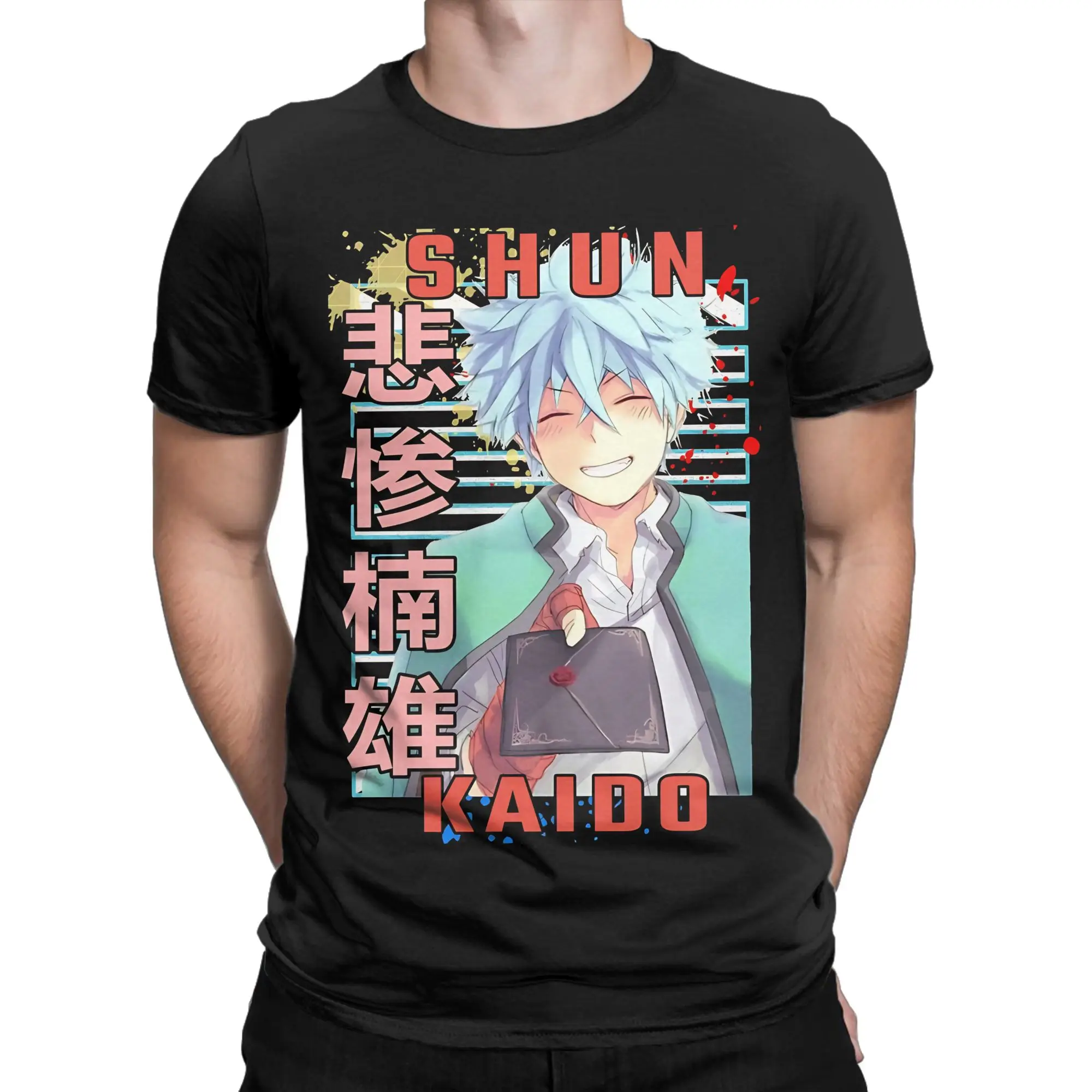Urban Anime  Classic Saiki Kusuo Funny 100% Cotton T-Shirt Tops Tees For Men