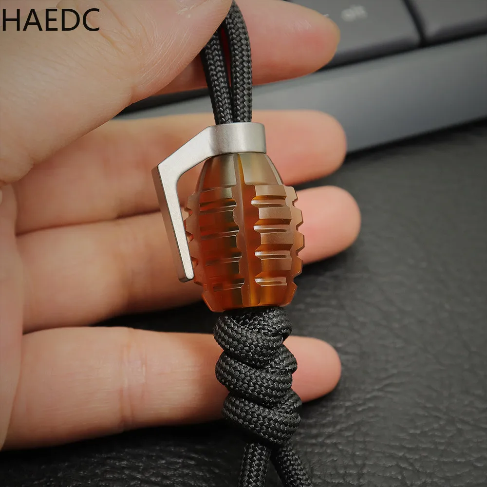 HAEDC PEI Titanium Alloy Detachable EDC Paracord Pendant DIY Buckle Pendant