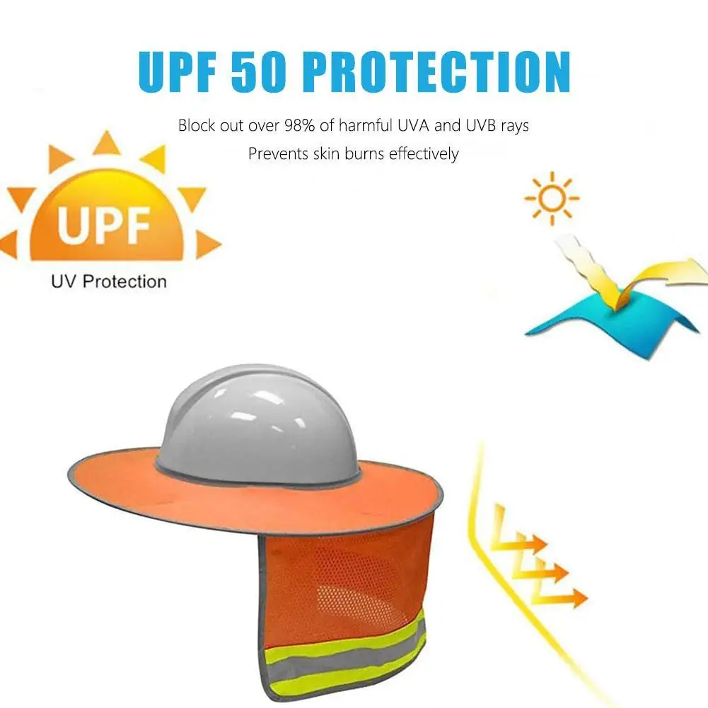 Outdoor Sun Protection UV Shade Safety Helmet Multi-functional Reflective Strip Construction Site Safety Construction Helmet