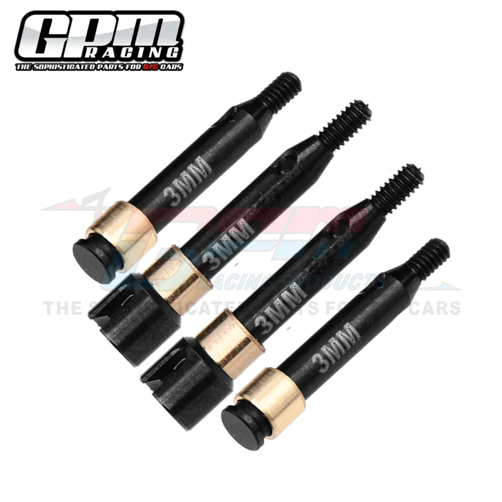 GPM for LOSI 1/24 Micro-B 2WD Buggy RTR LOS00007 Upgrade Accessories Metal Steel +3mm Wide Front Rear Drive Shafts LOS-1764