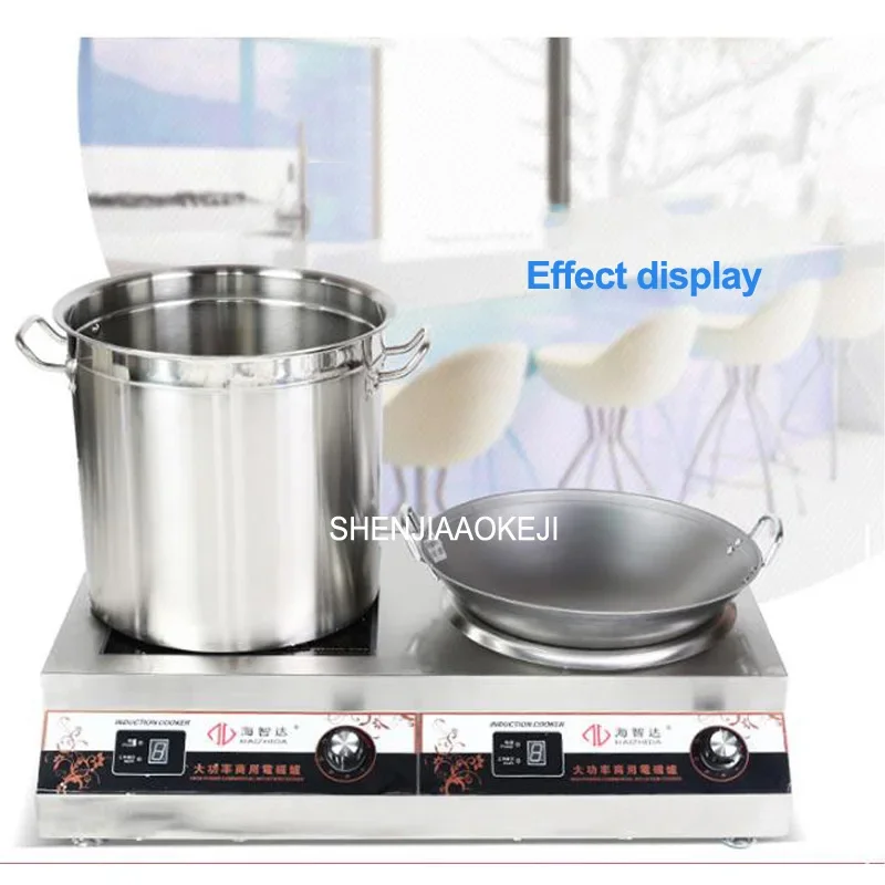 Induction Cooker Double Head Combination Furnace High-power Flat and concave furnace induction cooker  220v 1pc