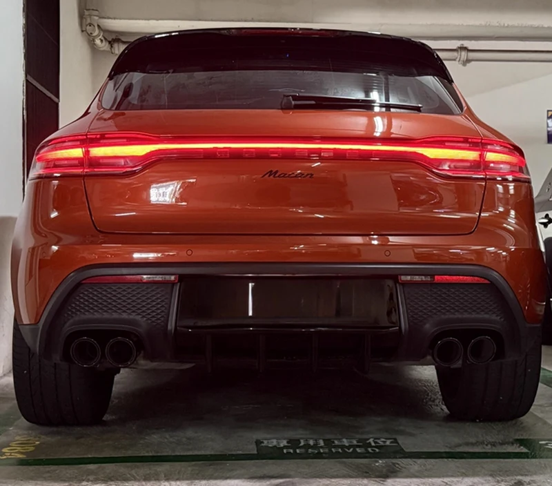 Für 2014–2025 Porsche Macan 2.0T Auspuff-Endrohrsystem Upgrade S Look Quad Schalldämpfer Endrohr Auspuffkrümmer – Detail 3