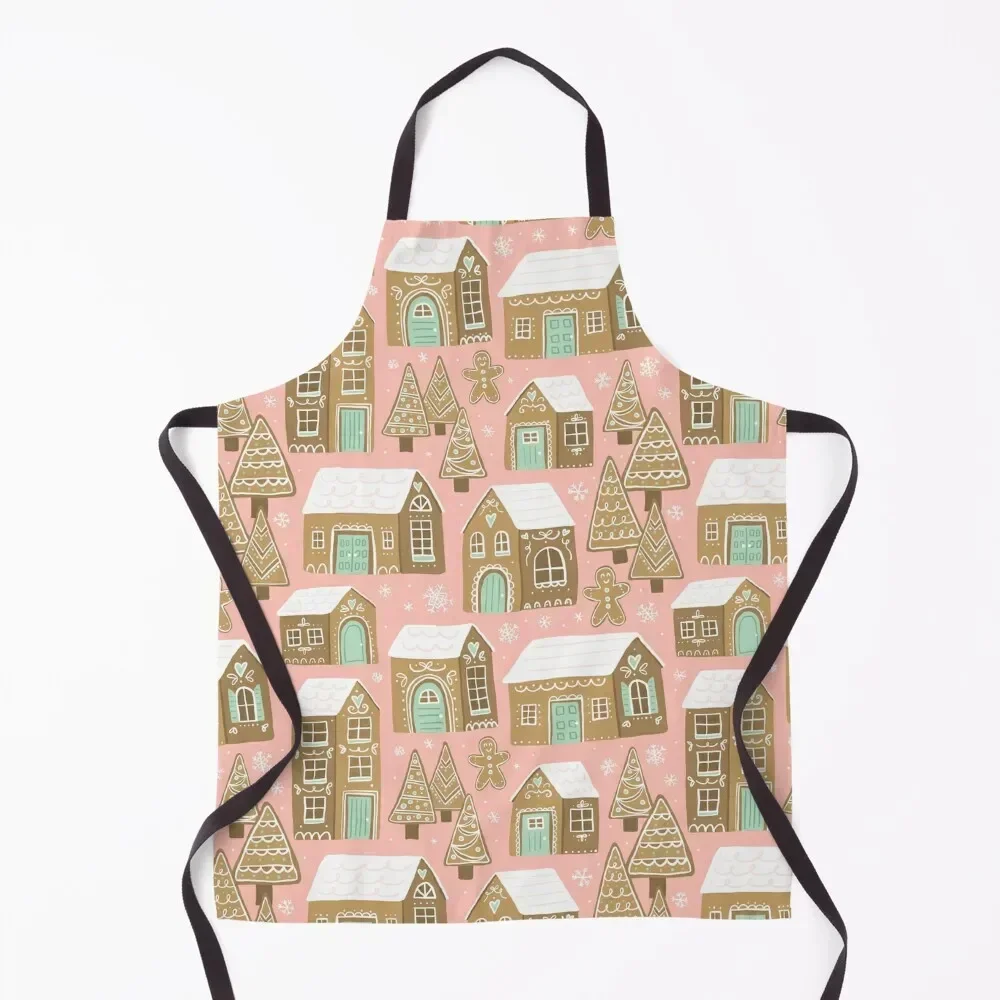 

Gingerbread Village Apron bib Restaurant Home Utensils Apron