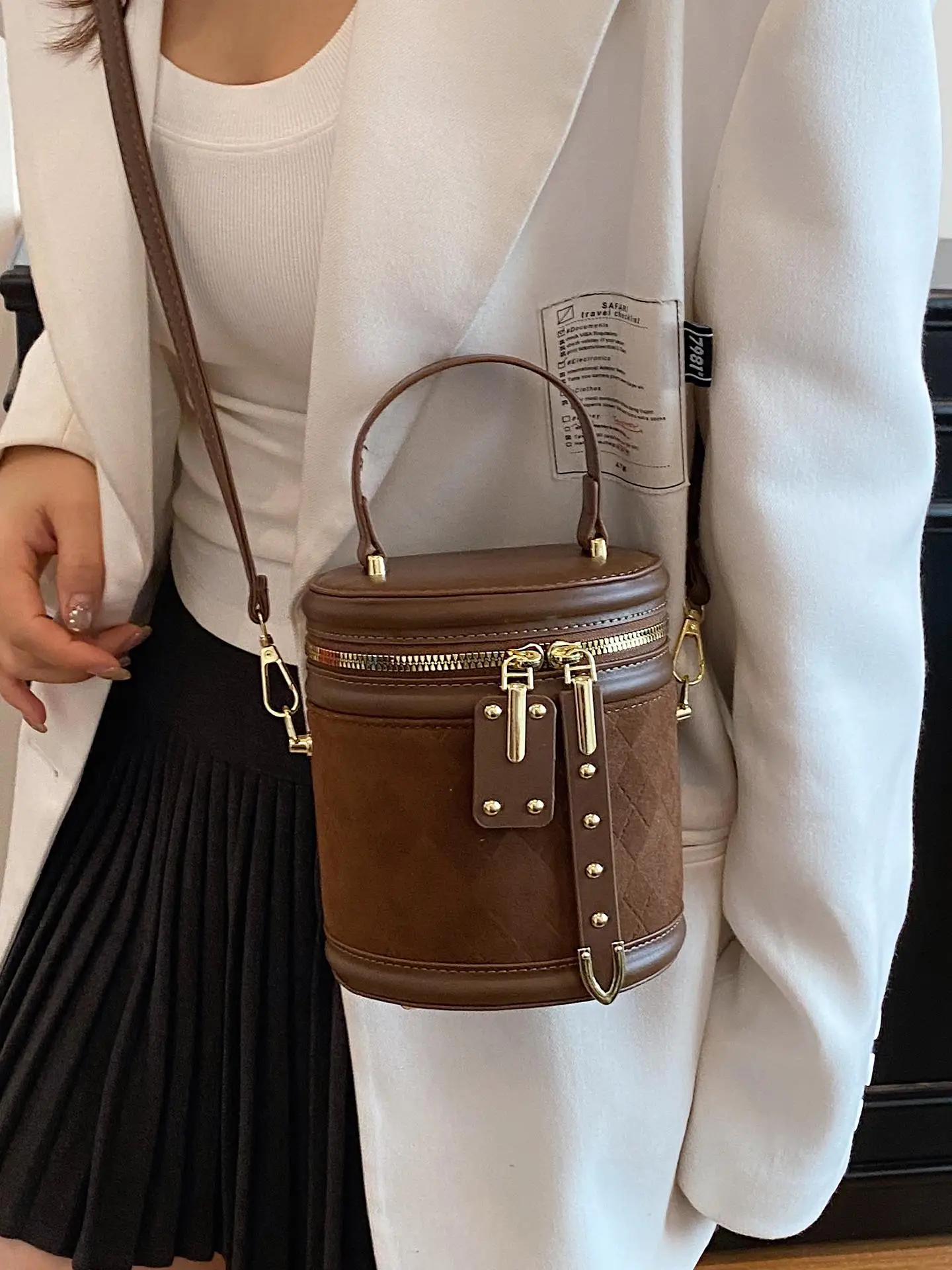 

Сумка-вед, женская сумка через плечо, винтажная модная сумка на одно плечо, сумка для отдыха из искусственной кожи с мягкой ручкой