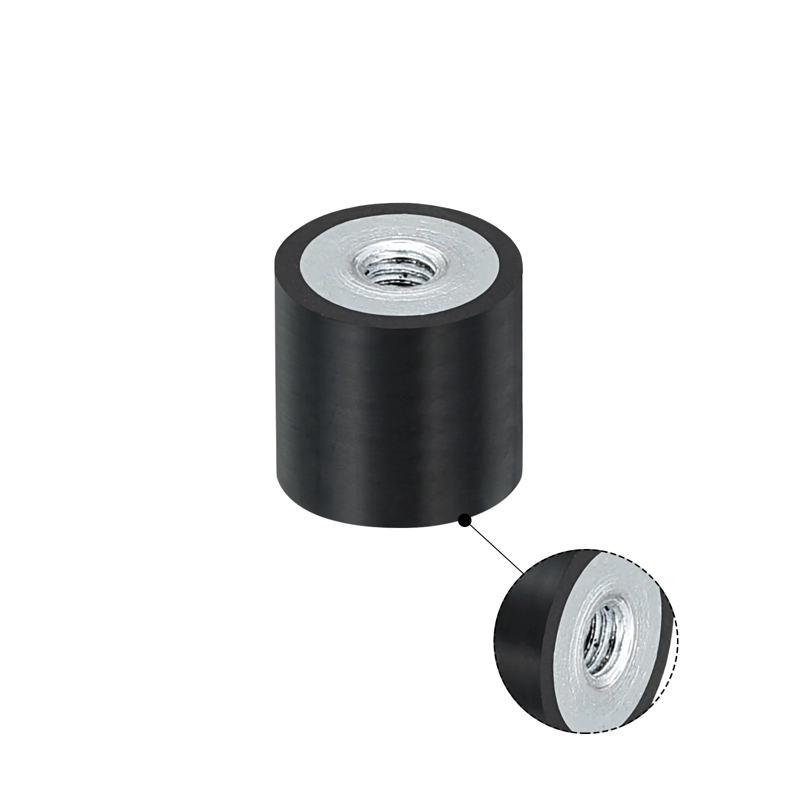 Uxcell 1Pcs M3-M12xDxH Thread Female Rubber Mounts Vibration Isolators Replaces Anti Vibration Pads Flat Silent Block Base Block