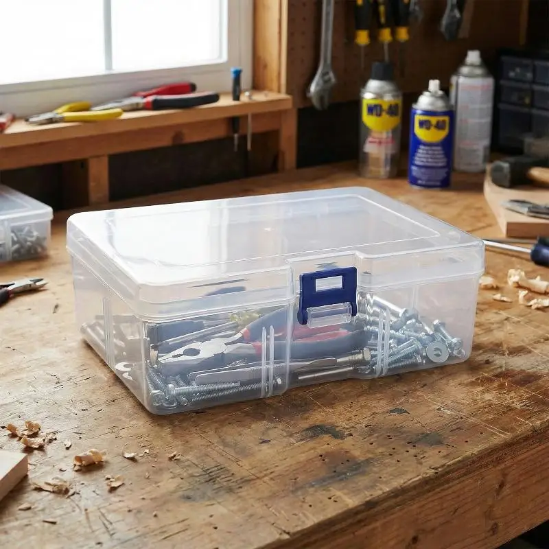 

New Plastic Box Rectangular Box Translucent Box Packing Box Storage Box Dustproof Jewelry Storage Case Container