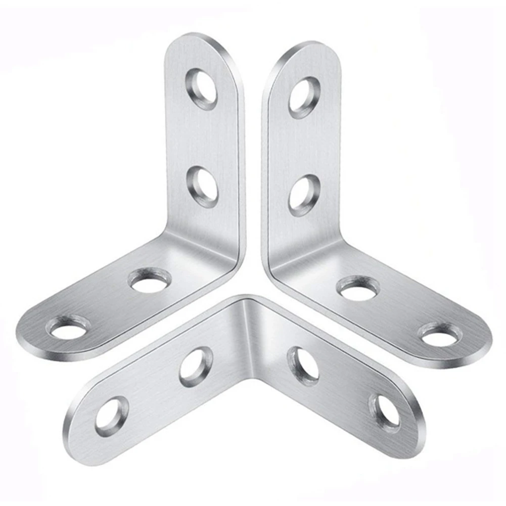 Multi-Size Right-Angle Reinforced Corner Code L-Shaped Bracket 90° Shelf Support Bracket for Outdoor Tables and Chairs