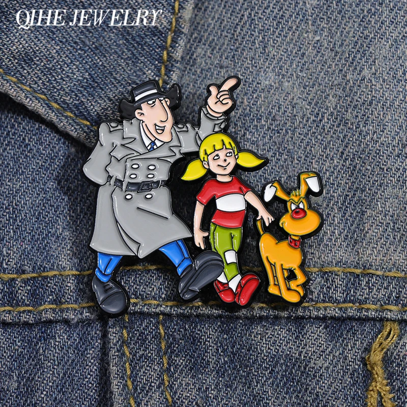 Emaille-Anstecknadeln mit Cartoon-Anime-Filmen, Charakter und Hund, kreative nostalgische Brosche, Rucksack-Revers-Abzeichen, Schmuck, Geschenk für Kinder und Freunde