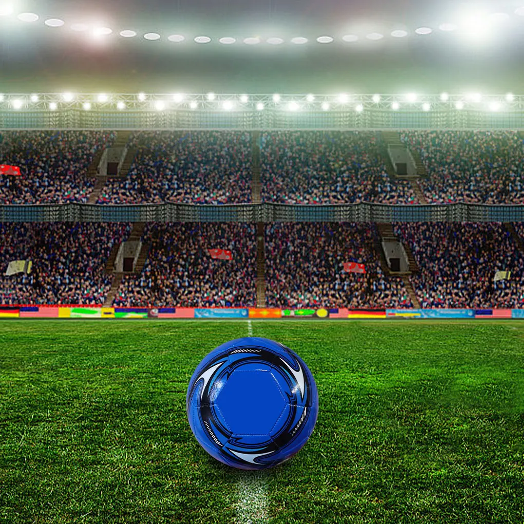 ลูกฟุตบอลเด็ก สนุกสนานสำหรับเด็ก หนัง PU กันน้ำ ลูกฟุตบอลฝึกซ้อม ฟุตบอลพีวีซี สีฟ้า