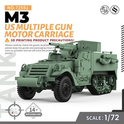 SSMODEL SS72551 1/72 Military Model Kit US M3 Multiple Gun Motor Carriage