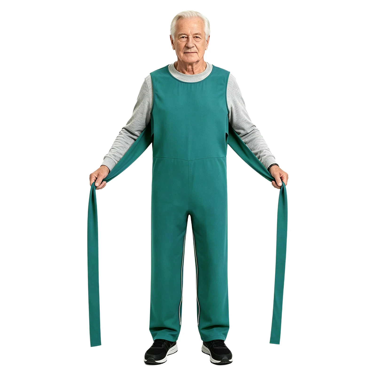 Adult Adaptive Clothing Alzheimer Dementia Anti-Strip Restraint Strap Jumpsuit for Elderly Wheelchair Special Needs Disabilities