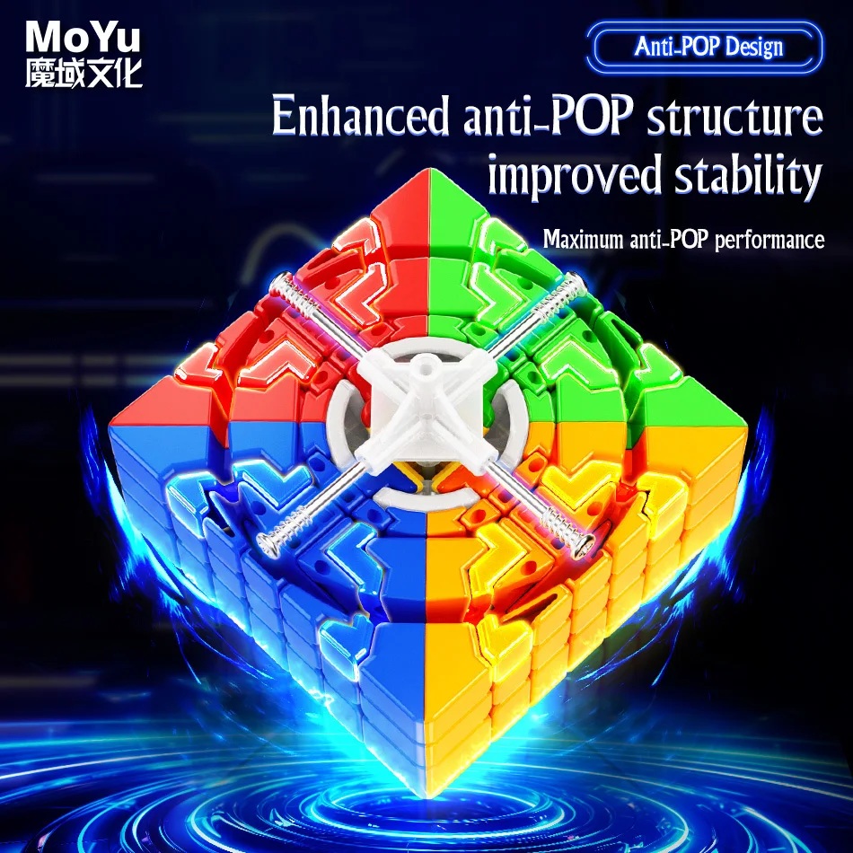 [ECube] MOYU MeiLong 7 V2 7x7x7 Cube de vitesse magique magnétique sans autocollant jouets Fidget professionnels MoYu MeiLong 6 Cubo Magico