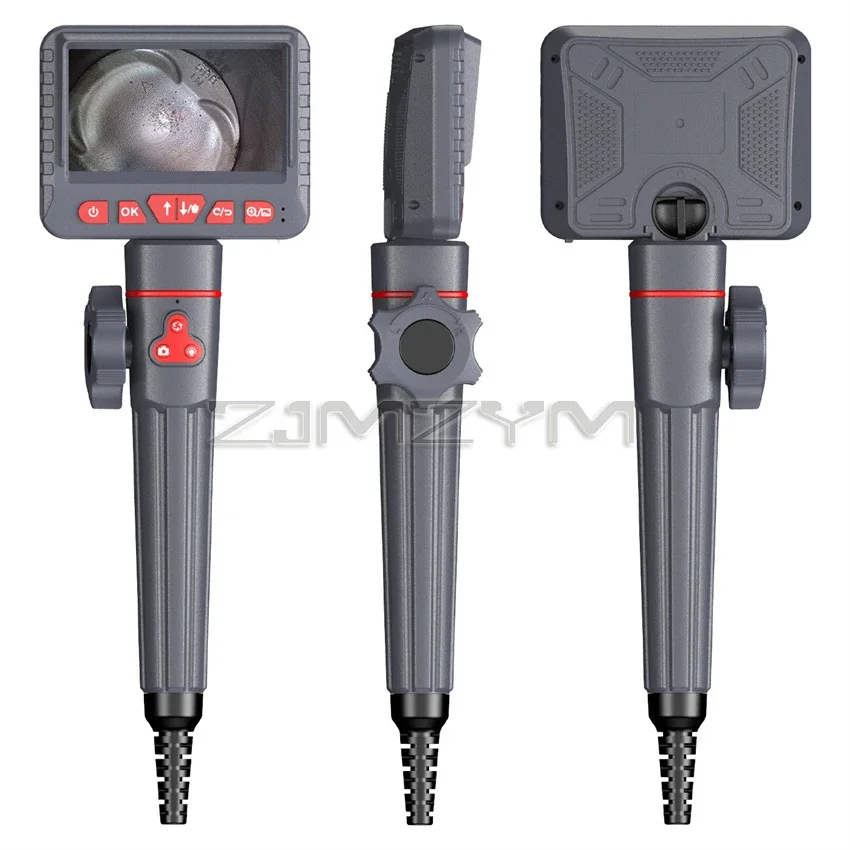 6mm  1m 2m Articulating Inspection Camera 2 Way 180 Degree Steering Industrial Endoscope 5" Screen 6 LED with Tool Case