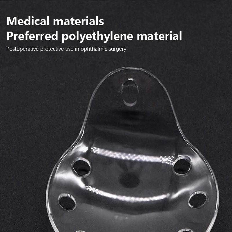 Прозрачный Проветриваемый чехол для глаз, пластиковая офтальмологическая хирургия, одноглазная Защитная крышка для ран, овальная ложка, искусственная кожа