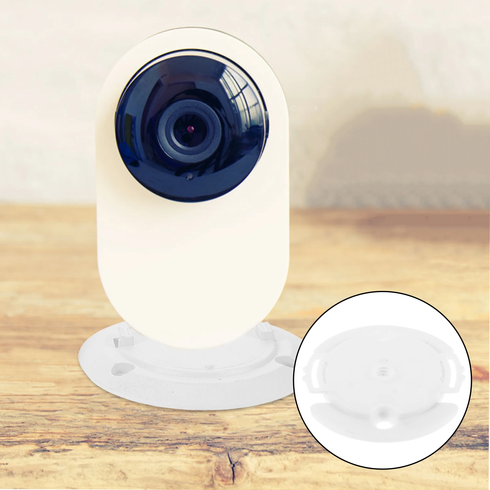 

20 Pcs Camera Bracket Circular Security Base Indoor Web Stand Webcam Monitoring Plastic