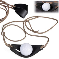 Handmade Leather Shepherd Sling Pouch Sling Shot Rope Strap Leather Throwing Sling Hiking Hunting Accessories