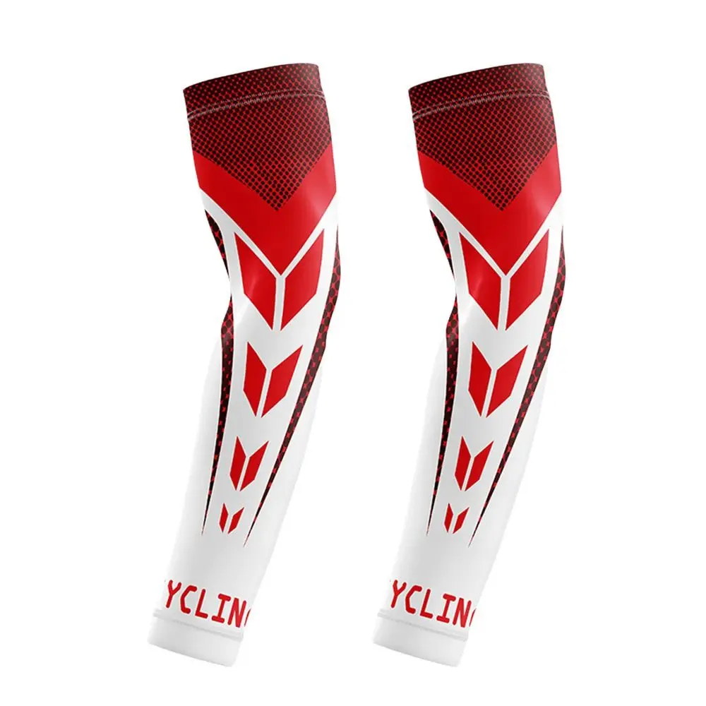 1Pair Fashion Cooling Summer Arm Sleeves Ice Silk Elastic Sun Protection Arm Cover Running Sports Cycling Driving Gloves Men