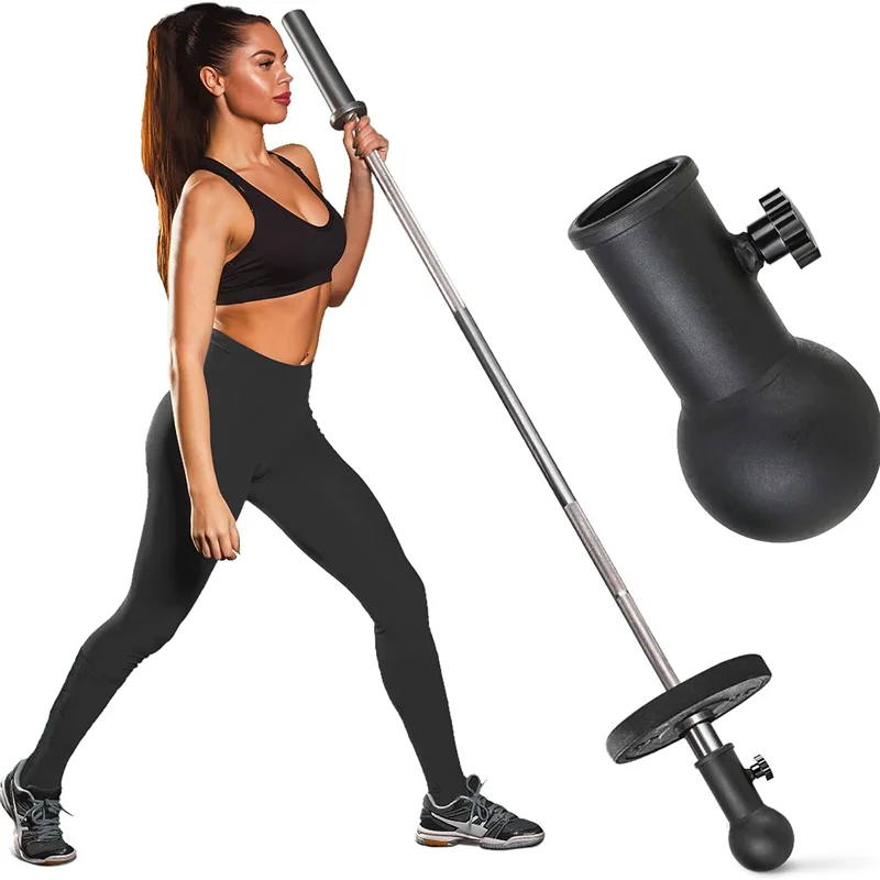 

1 PCS Black Barbell Base Attachment Workout Anti-Slip Attachment For Home Gym,For Barbell End