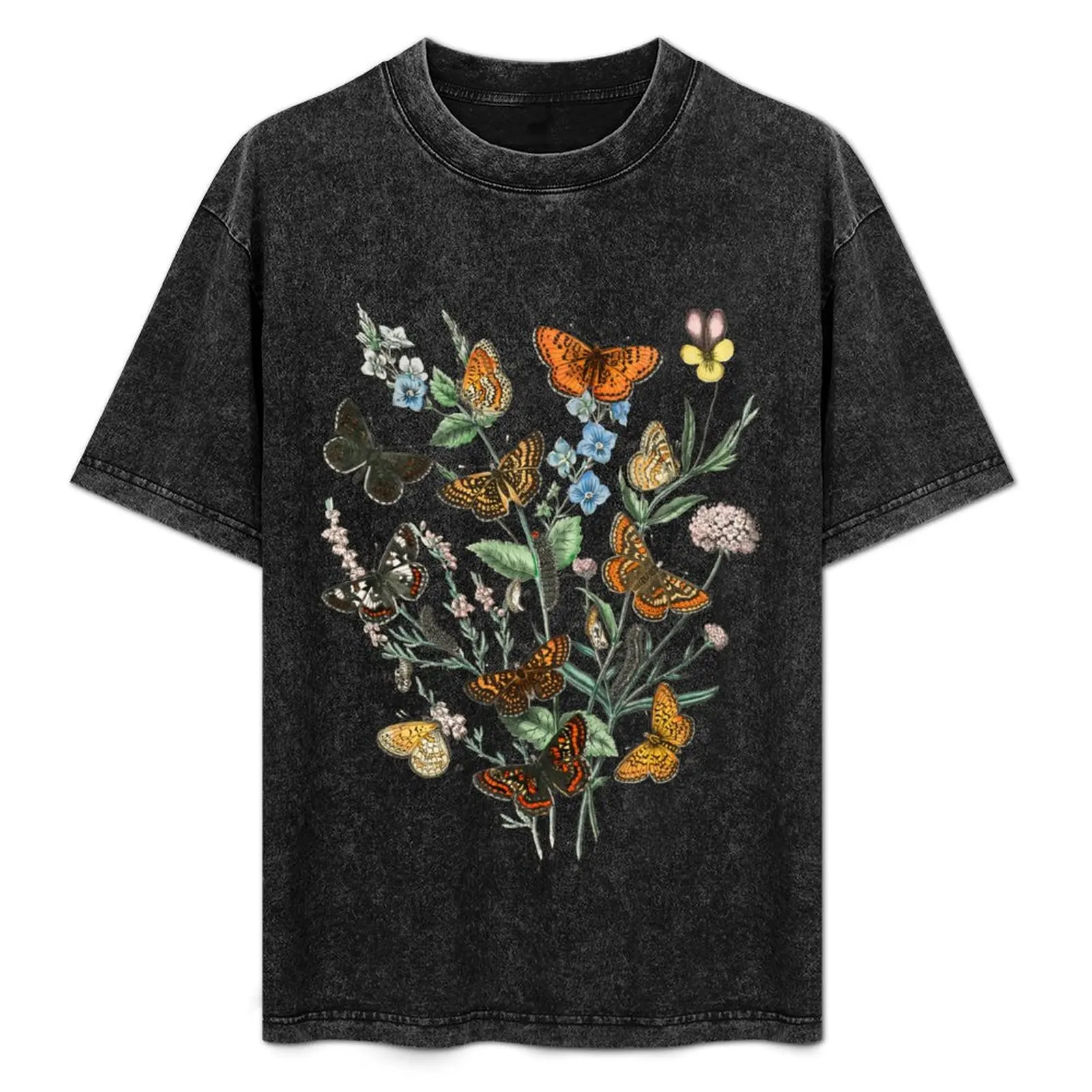 

European Butterflies and Moths T-Shirt Casual Soft Cotton Short Sleeve Tee
