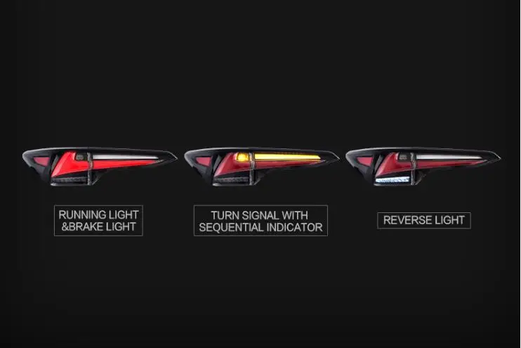 Dynamic Video Car Styling For Fortuner Taillights 2017~2019year For Fortuner LED Tail Lamp+Turn Signal+Brake+Reverse Light