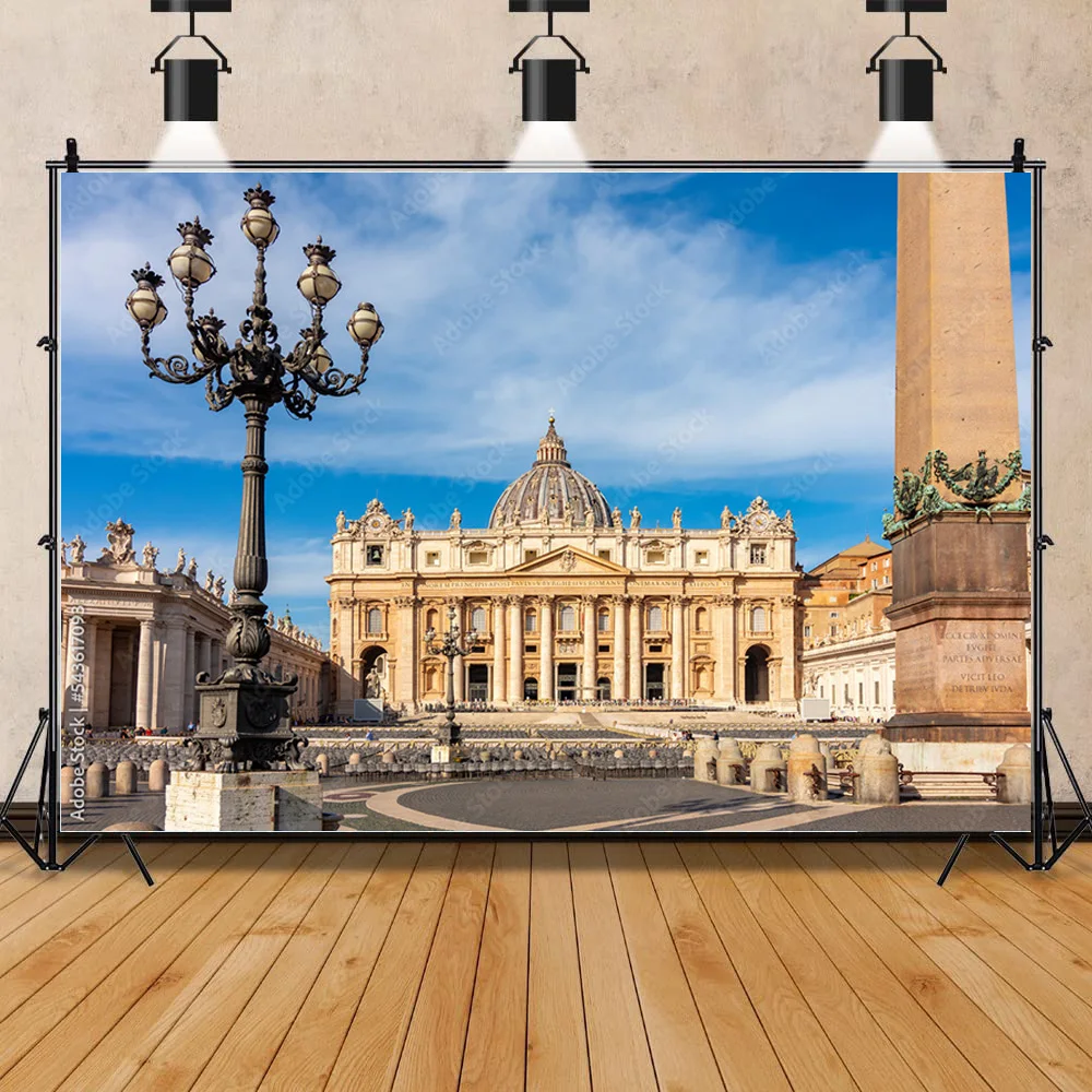 NITREE Art Cloth Background European Landscape Famous Scenic Spots Street  Night Scene Photography Background Props  OZ-14