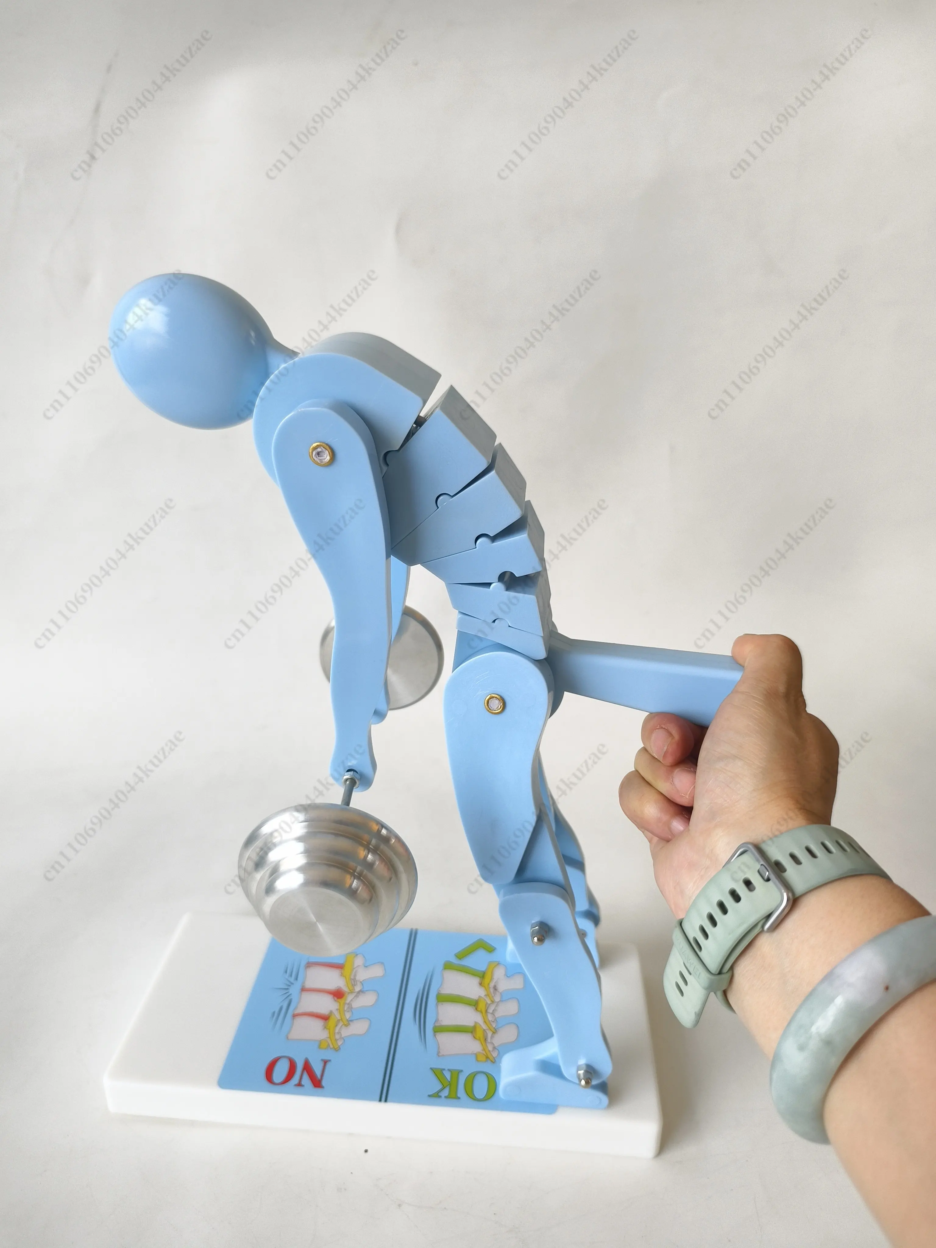 

Модель для демонстрации силы позвоночника при тяжелой атлетике, синяя, для коррекции осанки, защиты поясницы и талии