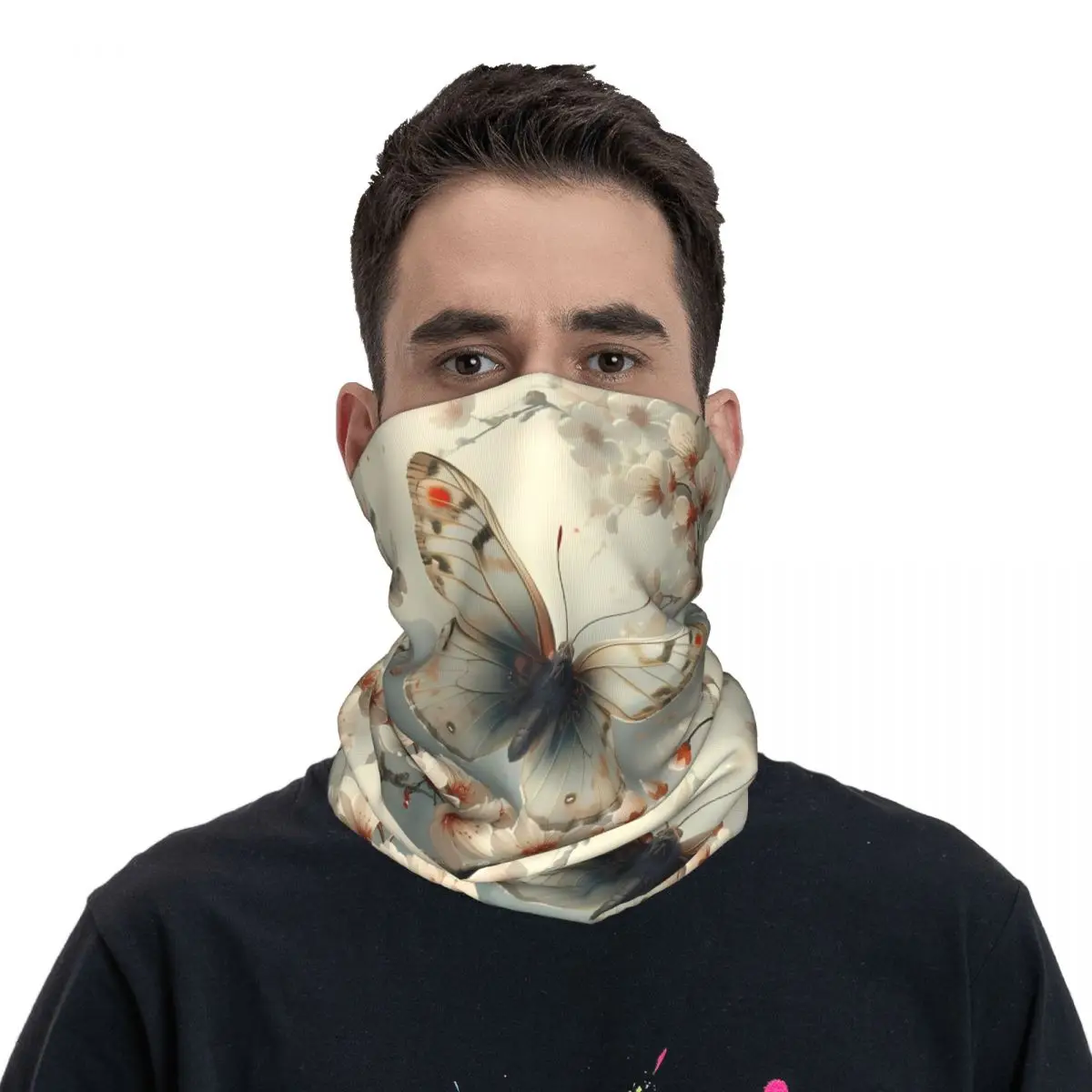 Butterfly Scarf Neckerchief Neck Face Mask Polyester