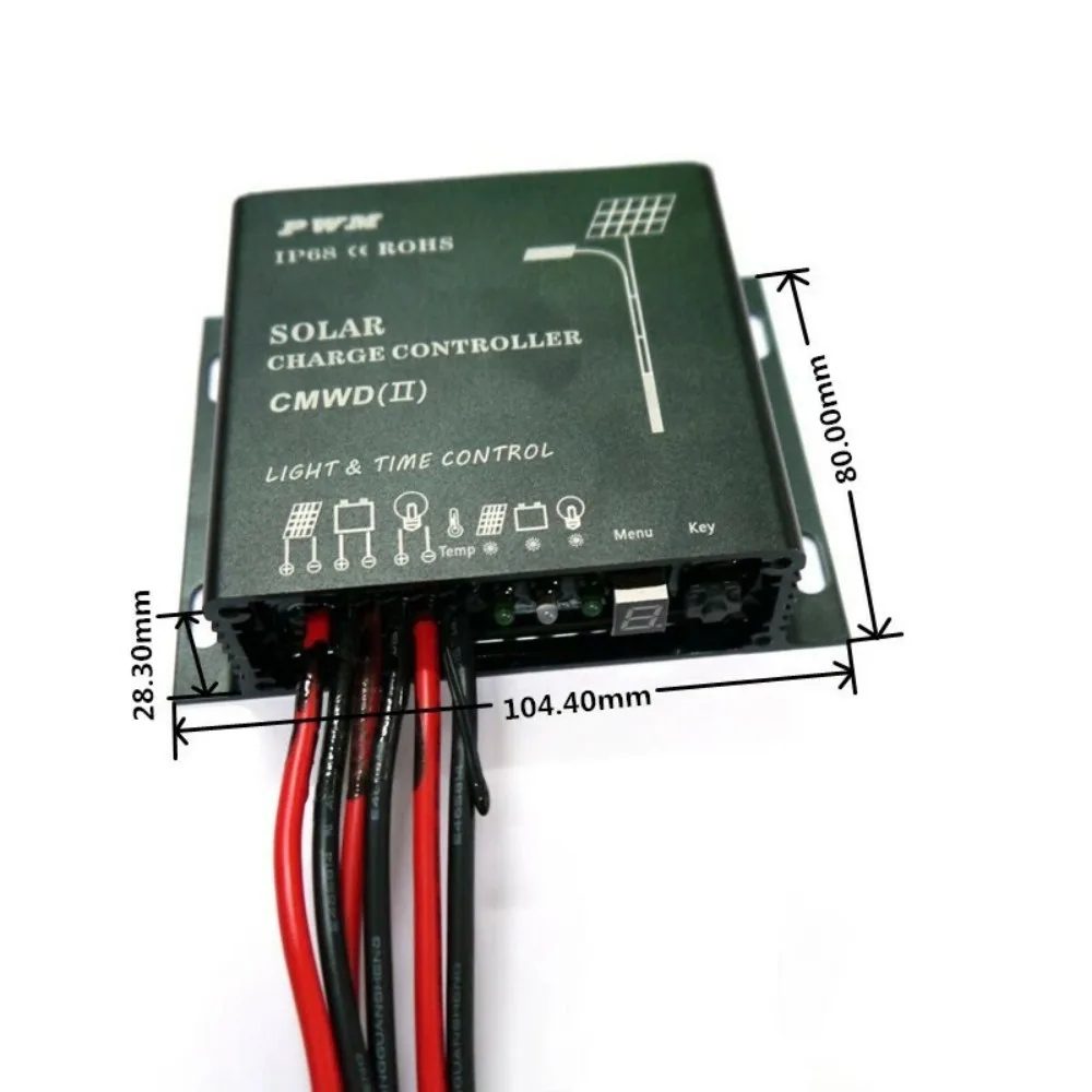 

Контроллер заряда солнечных батарей PWM 5/10/15/20А, 1 шт., IP68, водонепроницаемый, 12/24В, с функциями света и времени